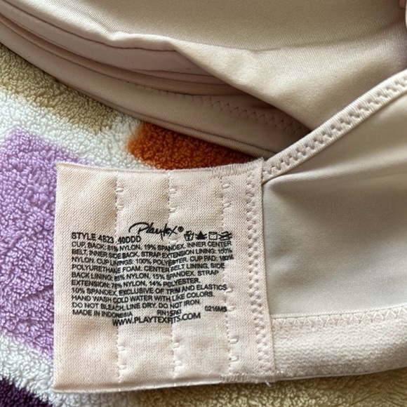 Playtex Women's Pinkish Lace Bra size 40 DDD - Picture 2 of 9